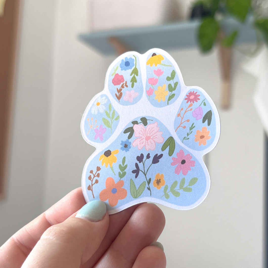 Floral Paw Sticker